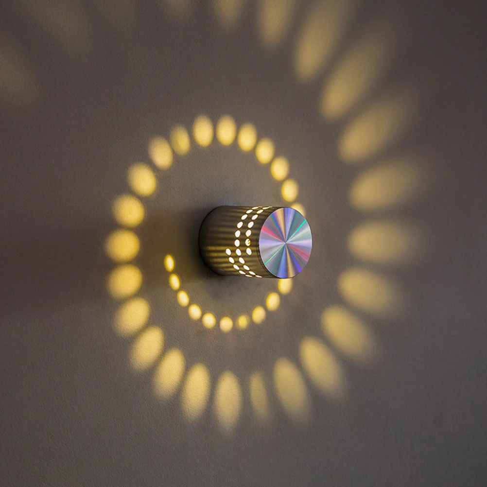 

3W Spotlight Lights Spiral Led Light Lamp Decorative Spiral Led Lamp Bedroom Sconce EnergySaving Modern Aluminium