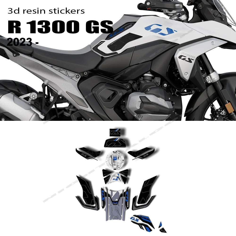 For BMW R1300GS R 1300 GS 2023 2024 GS 1300 Fuel Tank Sticker 3D Epoxy Resin Sticker Protection Complete Kit