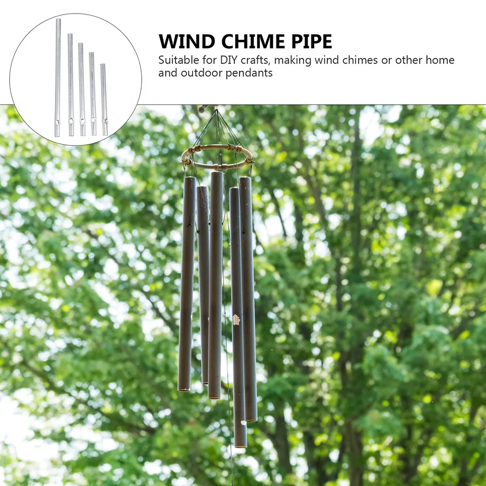 

50pcs Wind Chime Materials 6mm 7to11 5cm Aluminum Tubes DIY Home Decor Accessories Kids Plaything Metal Supplies