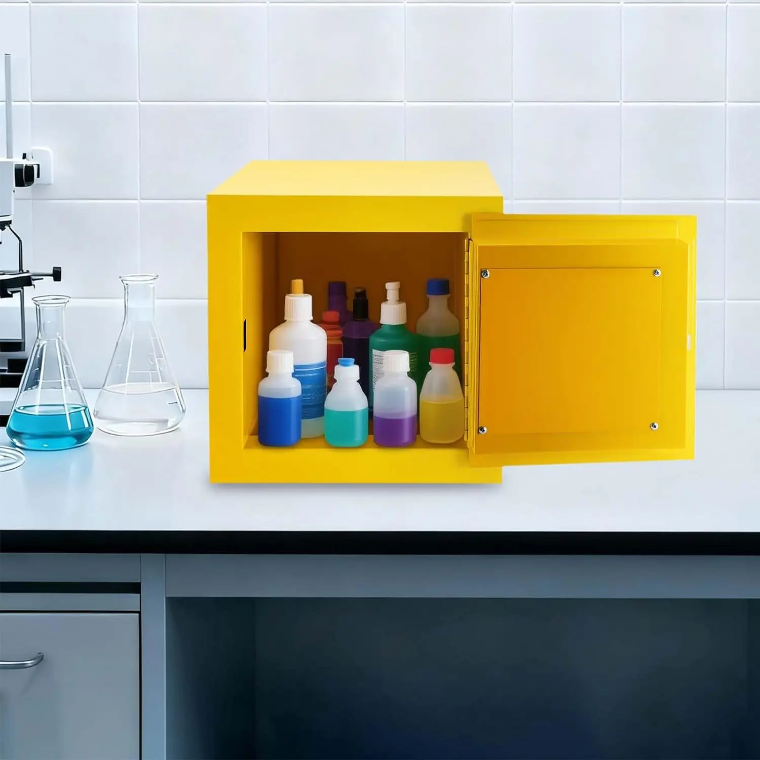 

Safety Storage Cabinet 2 Gal Hazardous Safety Cabinet, Flammable Liquid Storage Cabinet,Fireproof Explosion Proof Cabinet