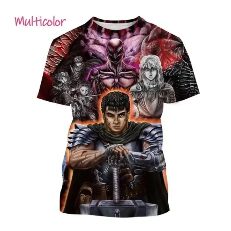 

Anime Berserker 3D Printed Plus-size Men's T-shirt Casual Street Hip Hop Harajuku Sport Quick Drying Breathable Short Sleeve