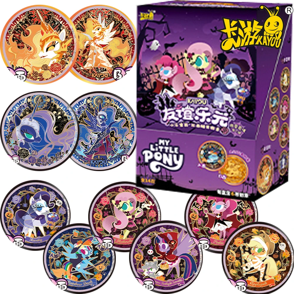 

New Genuine Kayou My Little Pony Double Sided Candy Badge Q-version Cute Magic Cartoon Anime Figure Brooch Accessories Kids Gift