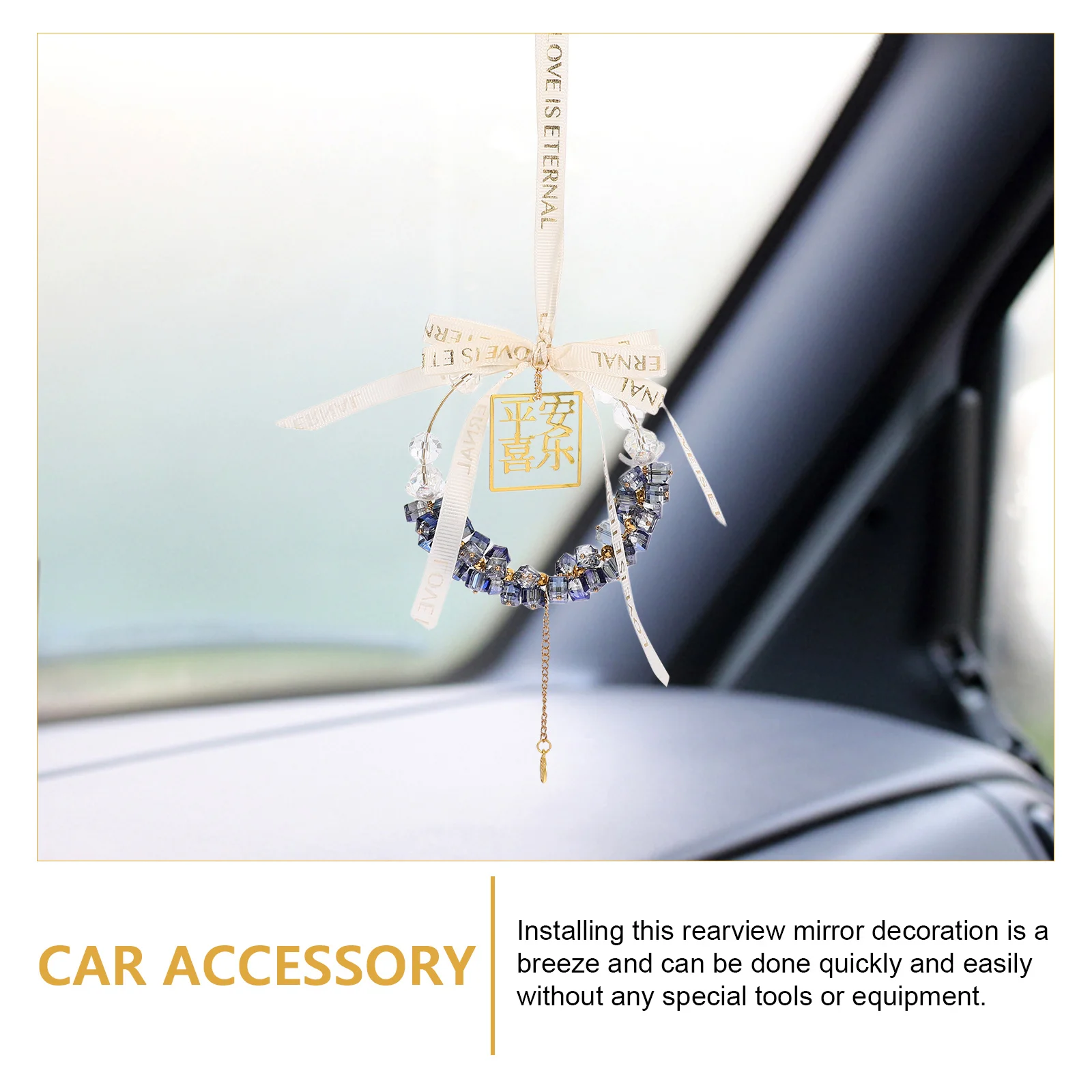 

Crystal nament For Car Mirror Hanging nament Rearview Car Hanging Pendant Mirror Accessories Decoration