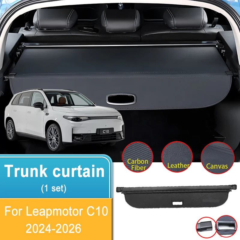 For Leapmotor C10 Cover Trunk Cargo Curtain Retractable Parcel Shelf Boot Load Cover AutoStorage Partition Tools Car Accessories