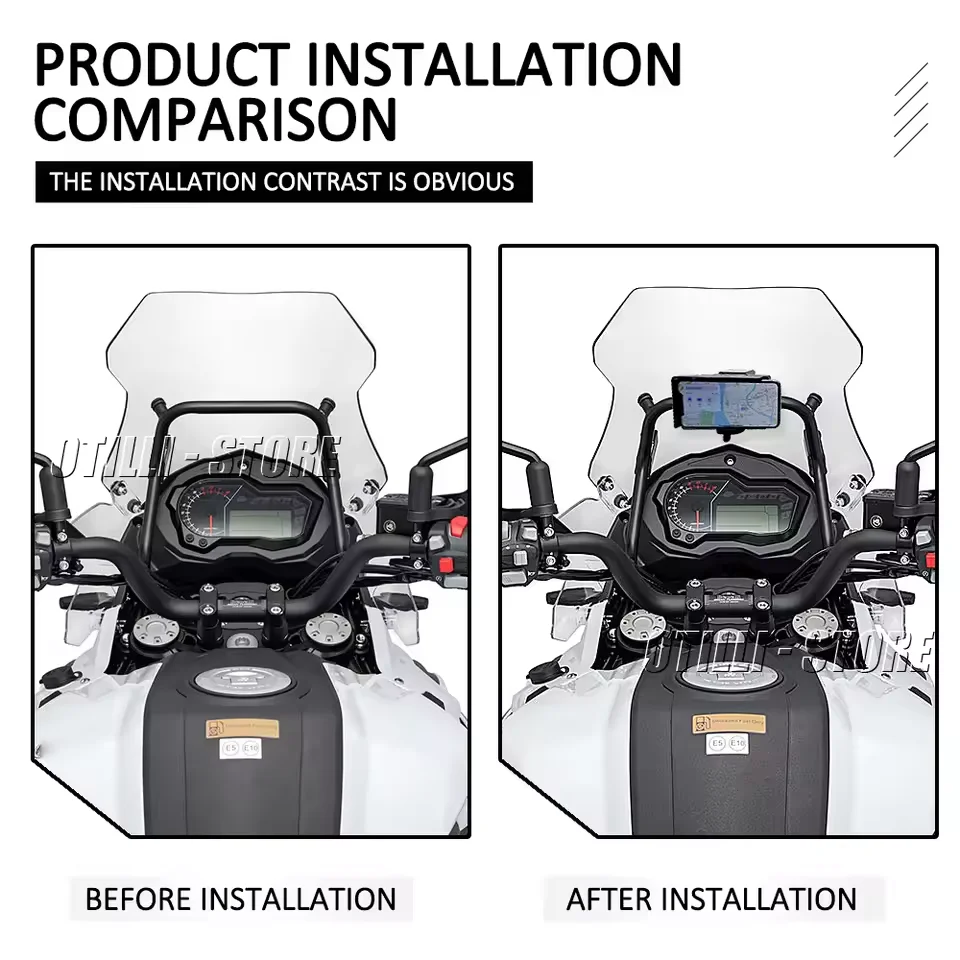 Staffa GPS Accessori moto Supporto per telefono di navigazione 13/16mm Cavalletto anteriore per Kawasaki Versys 650 Versys650 2022 2023