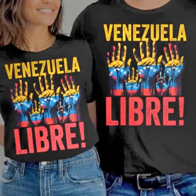 Free Venezuela! T-shirt Venezuela Tshirt Women Graphic T Shirt Girl Y2k Clothes Free Venezuela Shirt for Men and Women T-Shirt