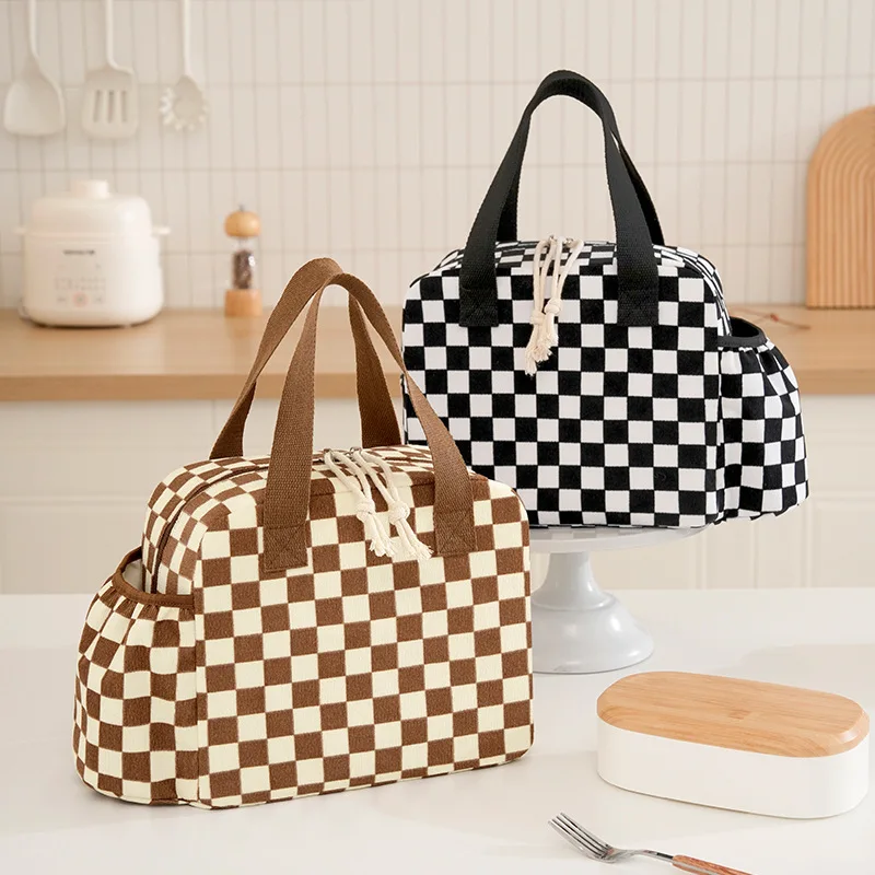 

Изолированная сумка большой емкости, модная сумка для ланч-бокса для офисного работника, ручная сумка для ланч-бокса из утолщенной алюминиевой пленки