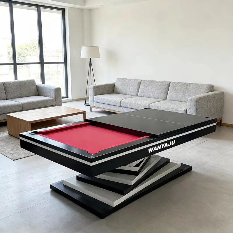 Factory Custom High Quality 7Ft/8Ft/9Ft Slate Pool Table with Cues Balls Dining Top Table Tennis Top 3 in 1 Functional