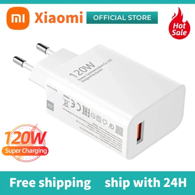 Xiaomi 67W USB Charger 33/120W Quick Charge 3.0 PD Type C Fast Charging Wall Charger For IPhone Samsung Huawei USB Phone Adapter