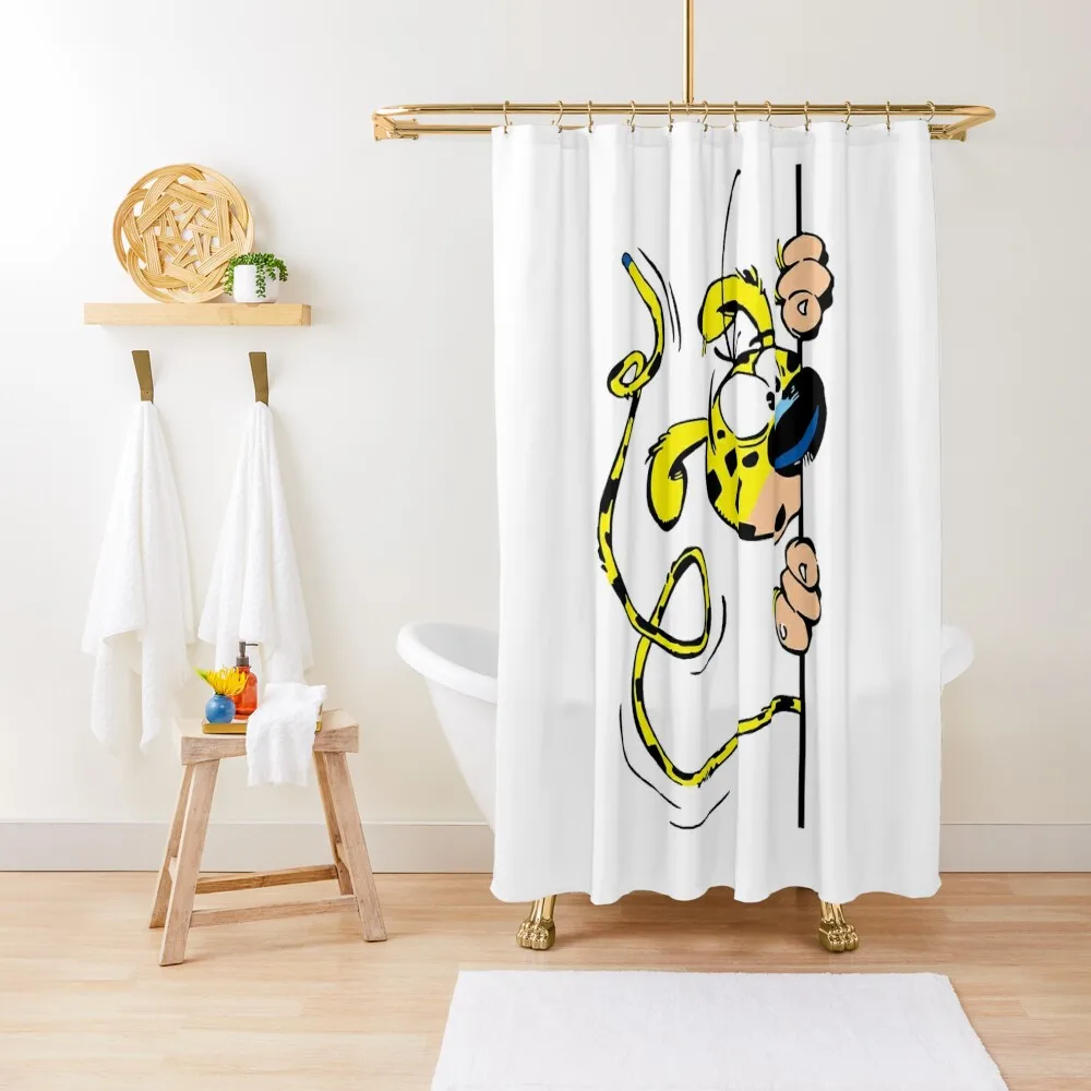 

Men Women cast HUBA Marsupilami Shower Curtain Shower Bathroom Shower Waterproof Bathroom Deco Curtain
