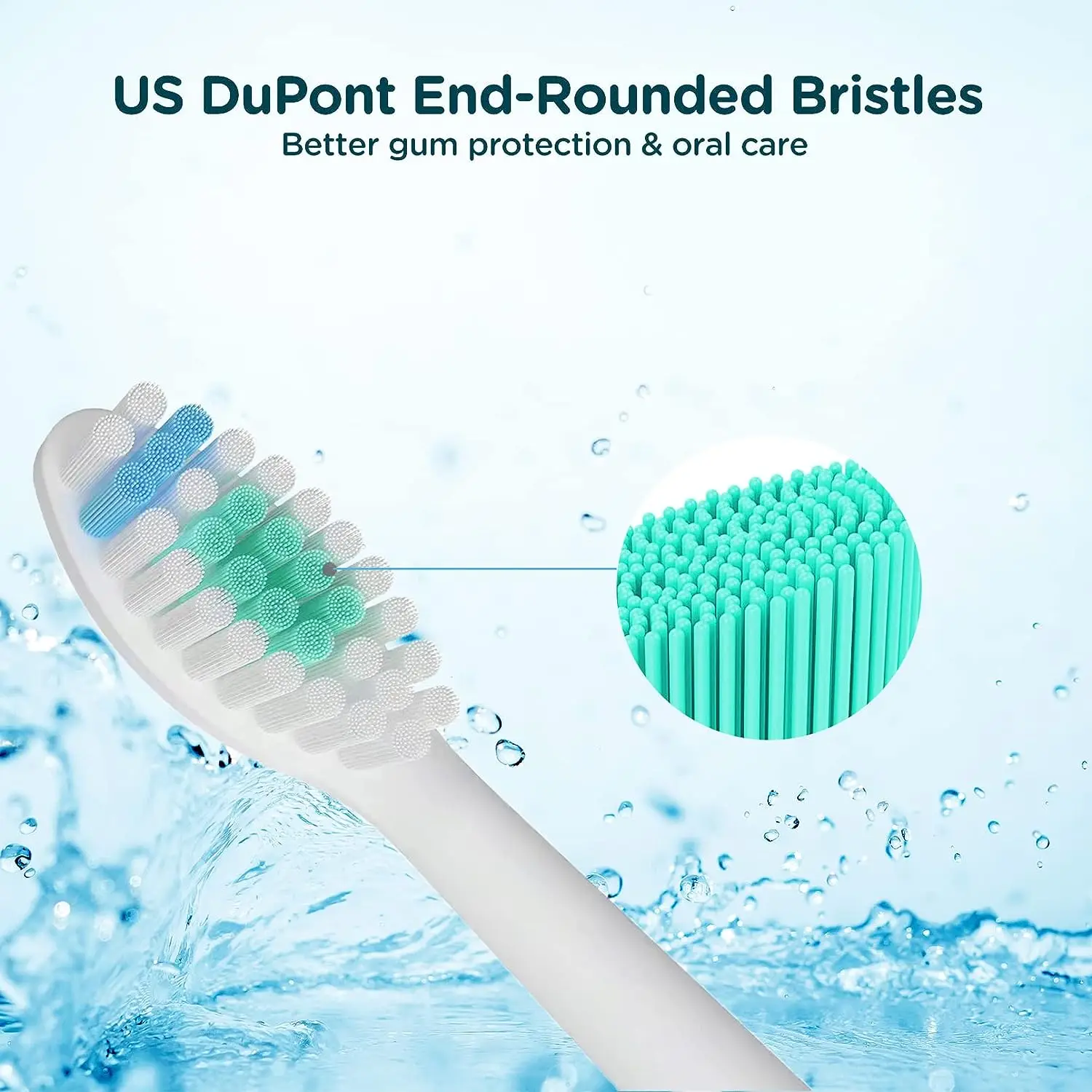 1/4/6 Pack Replacement Toothbrush Heads Compatible With Philips Sonicare Replacement Heads For HX7022/66 with Hygienic Caps
