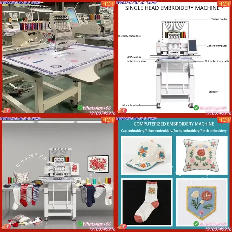 2026Hot JUKKY 1501 Fully Automatic Embroidery Sewing Machines Multi Computerized Embroidery Machine for Garment