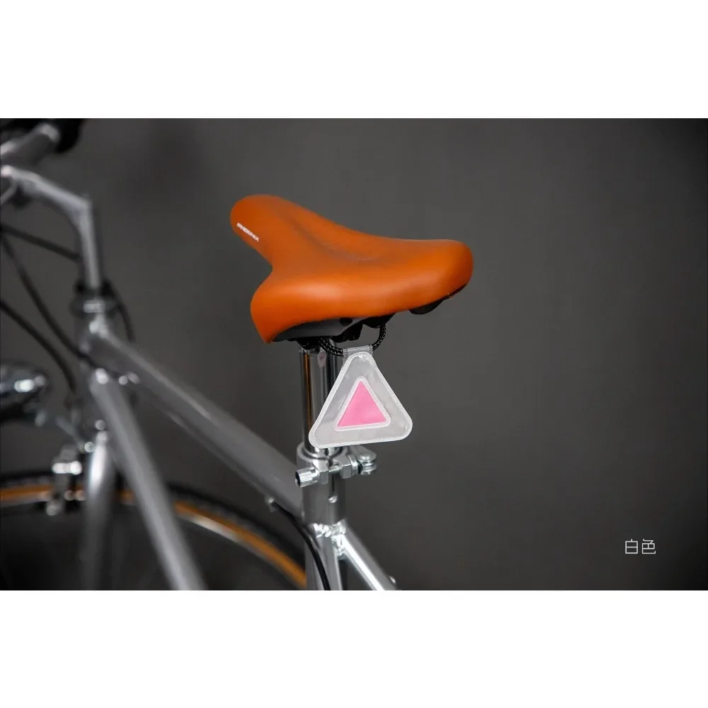 Sichtbarkeit bei Nachtfahrten Sicherheitswarn-Dreieck-Anhänger Multifunktionales Elastisches Reflektierendes Fahrrad-Dreieck-Schild Fahrradsattel – Detail 21