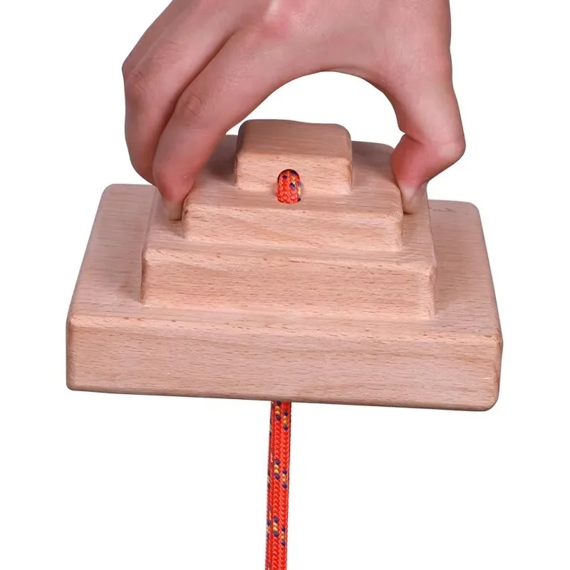 Outdoor Portable Wooden Rock Climbing Training Hangboard Gray 150x125x78mm