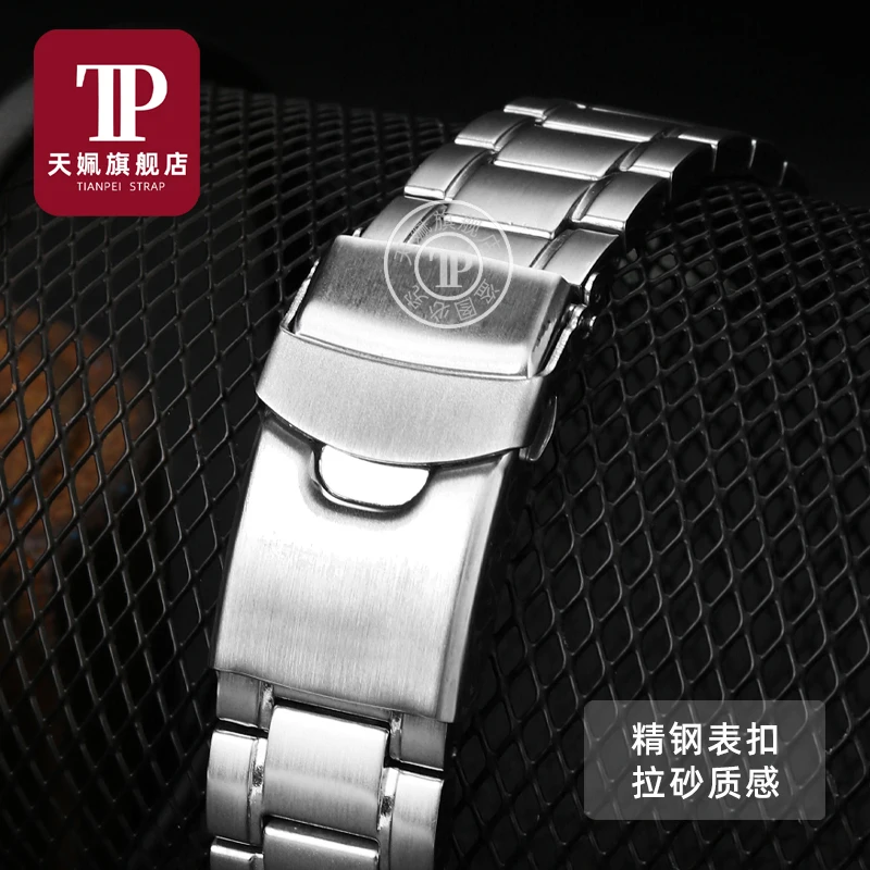 22mm Stainless Steel Watchband Curved End Strap Wrist Belt Bracelet Silver For Seiko PADI SRPE99K1 SRP777J1 Watch Accessories