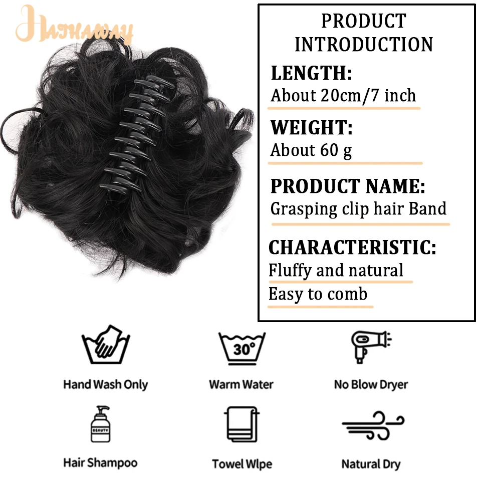 Synthetic Messy Extensions Chignon grasping clip Big Curly Elastic Hair Scrunchies Hairpieces Donut Updo Hair Pieces for Women