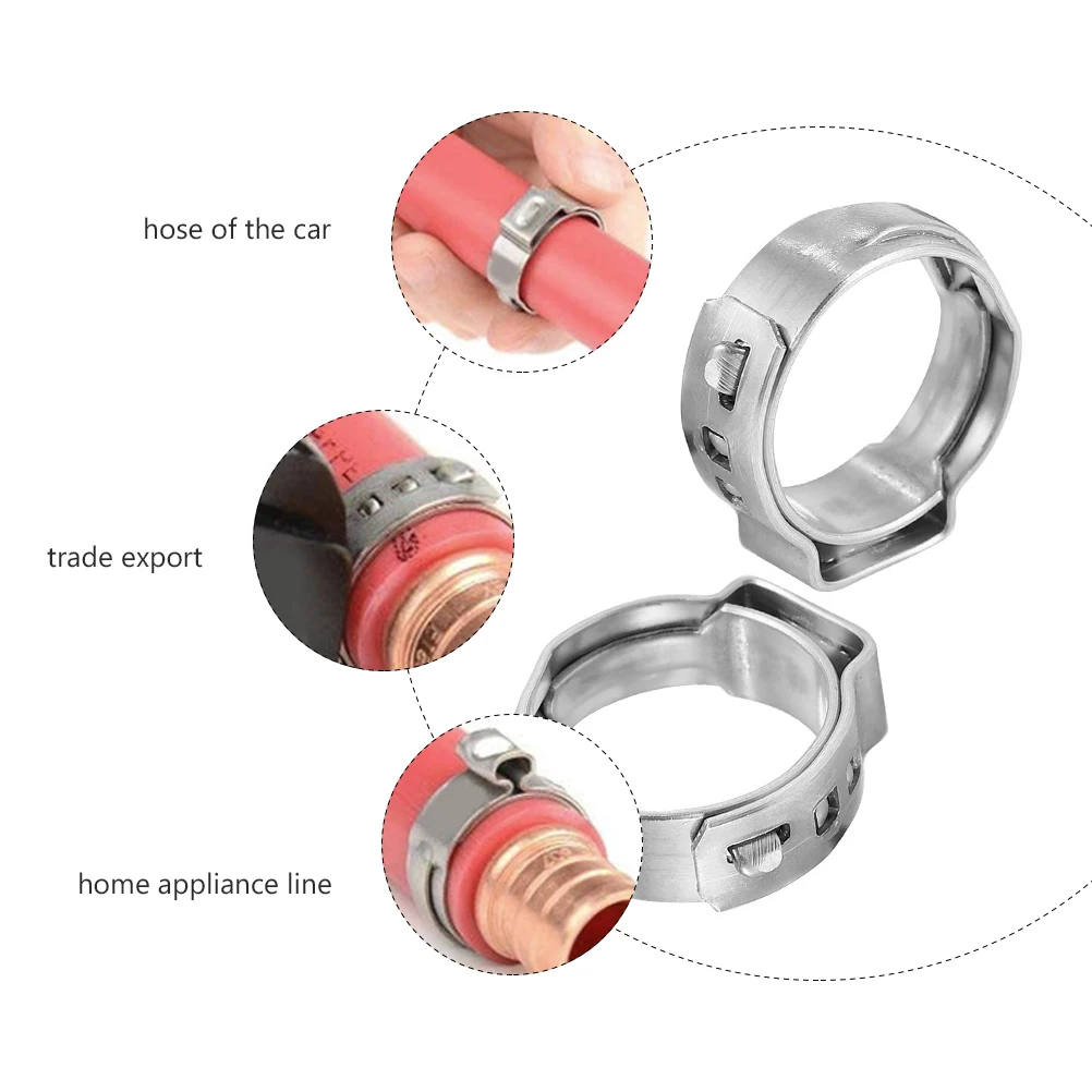 

128 шт., набор хомутов для шлангов с одним ухом, 5,8-21 мм, зажим для трубок из нержавеющей стали, уплотнительные шланги для экспорта автомобильной техники