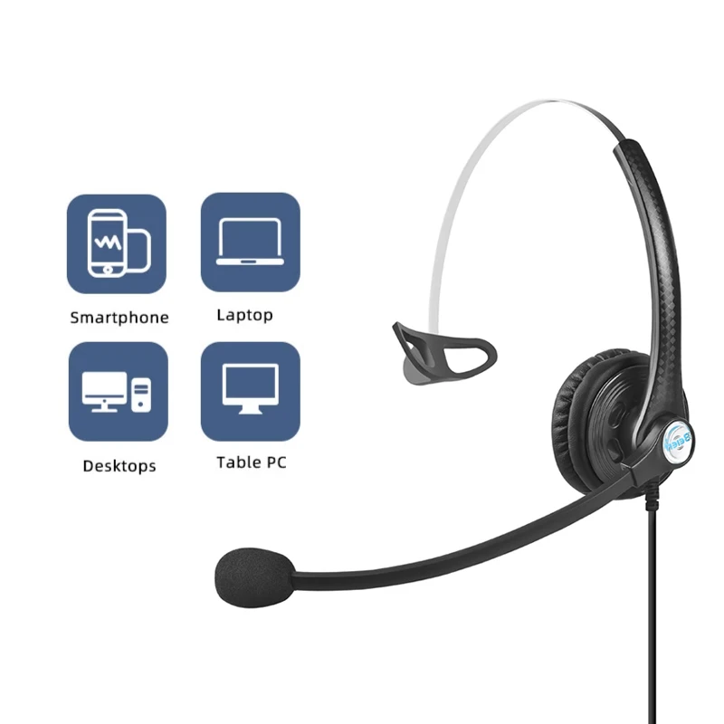 A16 Wired Headset,Noise Cancelling Headphone With Controller,Suitable for PC/Phone/Laptop/Home office,Earphone of Operator