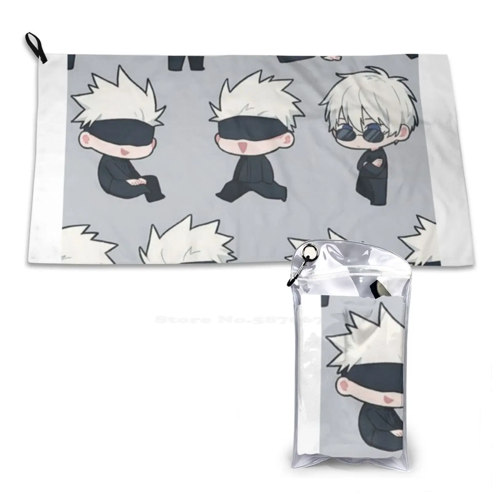 Gojo Satoru ( Jujutsu Kaisen ) Essential Items Pattern Soft Face Towel Home Outdoor Jujutsu Kaisen Anime Gojo Satoru Kawaii Cute