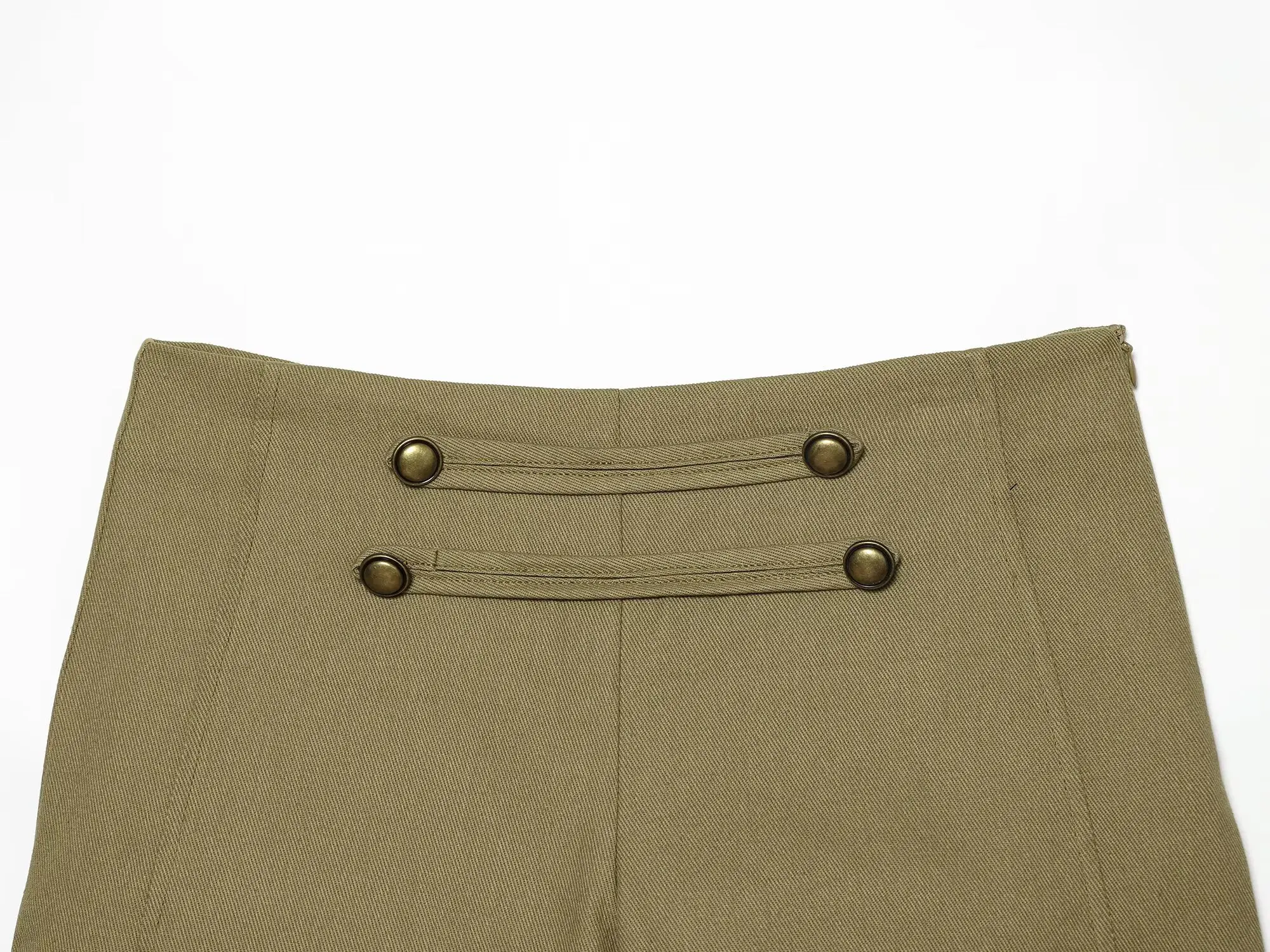 KONDALA Damen Vintage Street Shorts Set 2026 Sommer Trendiges High Street Retro Set Stylisches Urlaubs-Set mit Knöpfen, schmaler Weste und Mini-Shorts – Detail 15