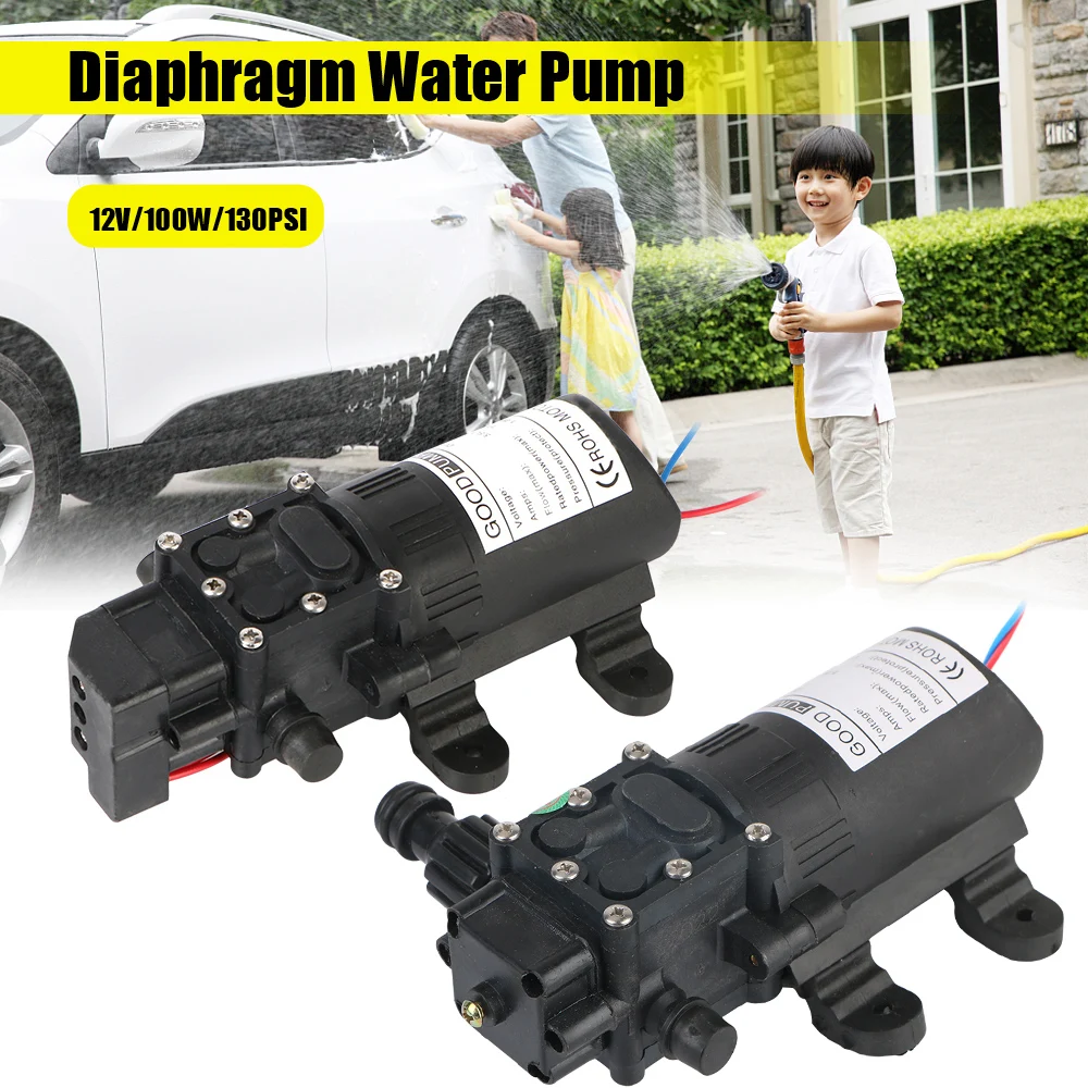 Diaphragm Water Spray 5.5L/min 12V 220V 130PSI Micro High Pressure Car Wash Electric Water Pump Durable DP-537 Agricultural