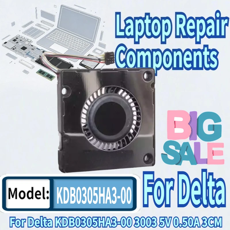

For Delta KDB0305HA3-00 3003 5V 0.50A 3CM Micro Ultra-thin Cooling Drone Fan