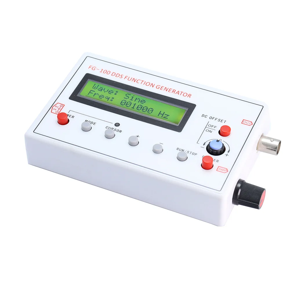 FG-200 DDS Function Signal Generator Frequency Counter 0.01Hz - 500KHz Signal Source Module Sine+Square+Sawtooth Waveform