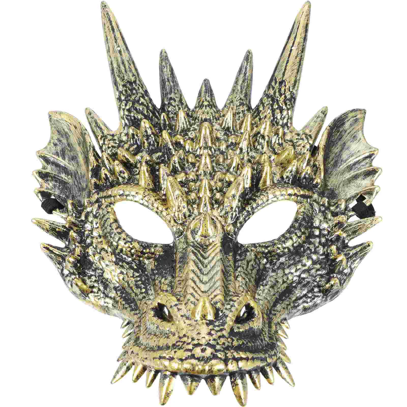 

Golden Dragon Halloween Party Mask Masquerade Animal Halloween Party Mask Medieval Fantasy Dragon Full Halloween Party Mask