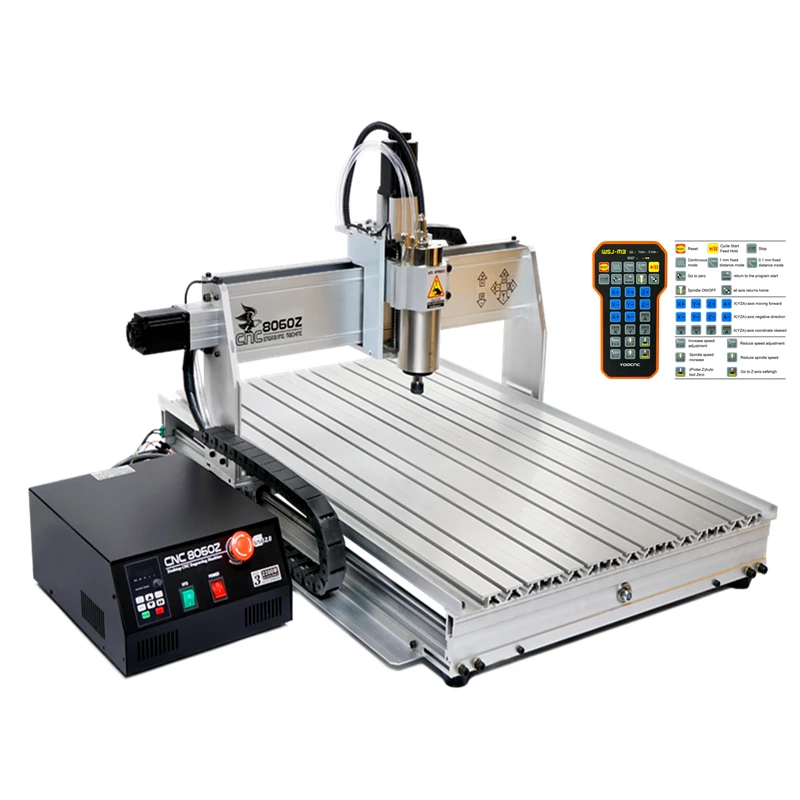 3axis 4axis CNC Router 2200w USB Port Engraving Drilling and Milling Machine for Aluminum Wood PVC ABS PCB Working