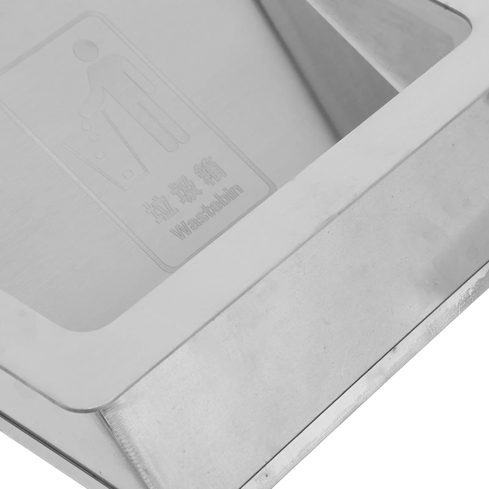 Stainless Steel Trash Chute Lid Flush Mount Embedded Design Side Hinged Swing Flap for Kitchen Cabinet Trash Bin Bathroom Wall