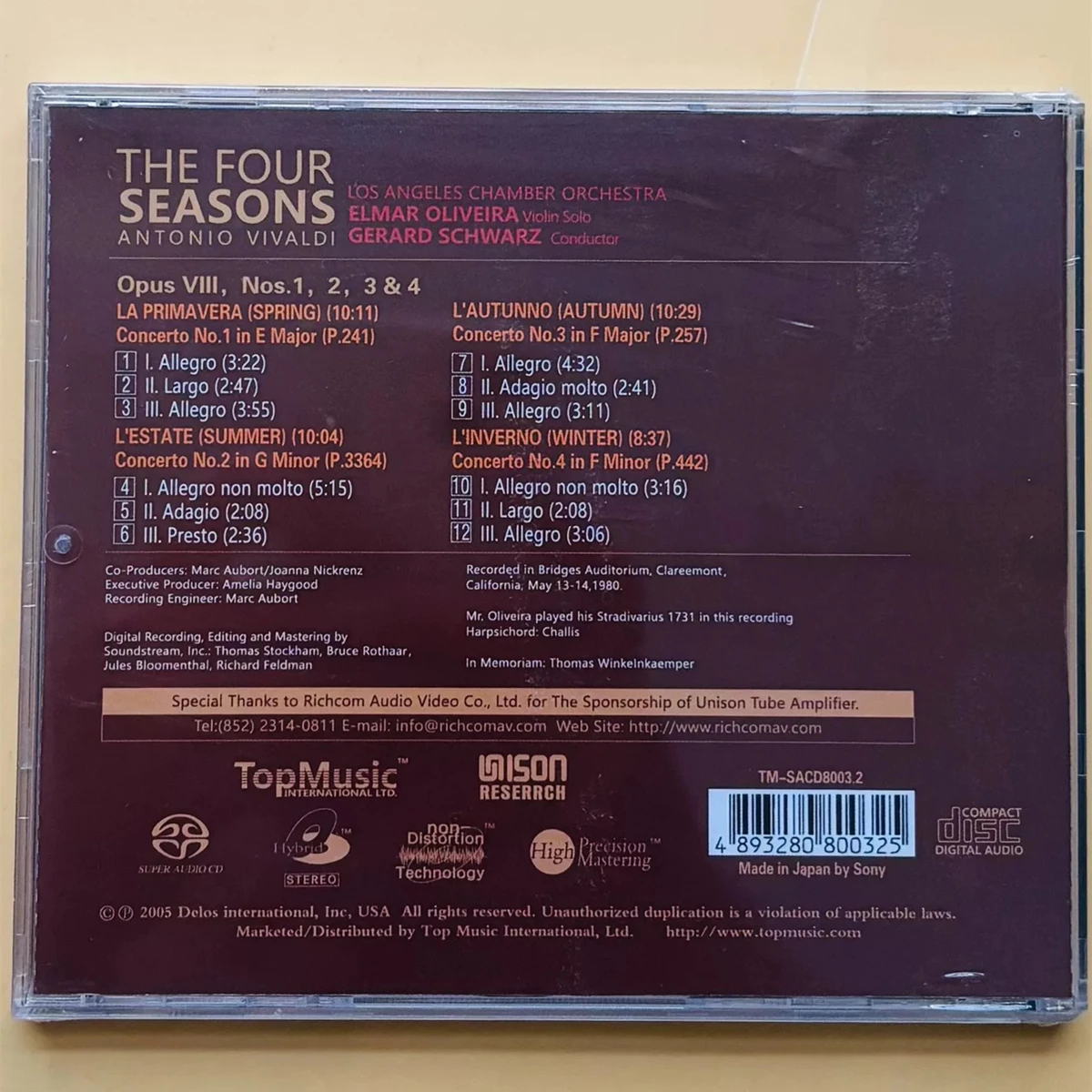 Classic Antonio Vivaldi Elmar  - Party Games Music review and price