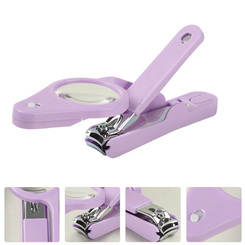 Nail Clippers Trimmer for Men Fingernail Durable LED Stainless Steel Toenail Child