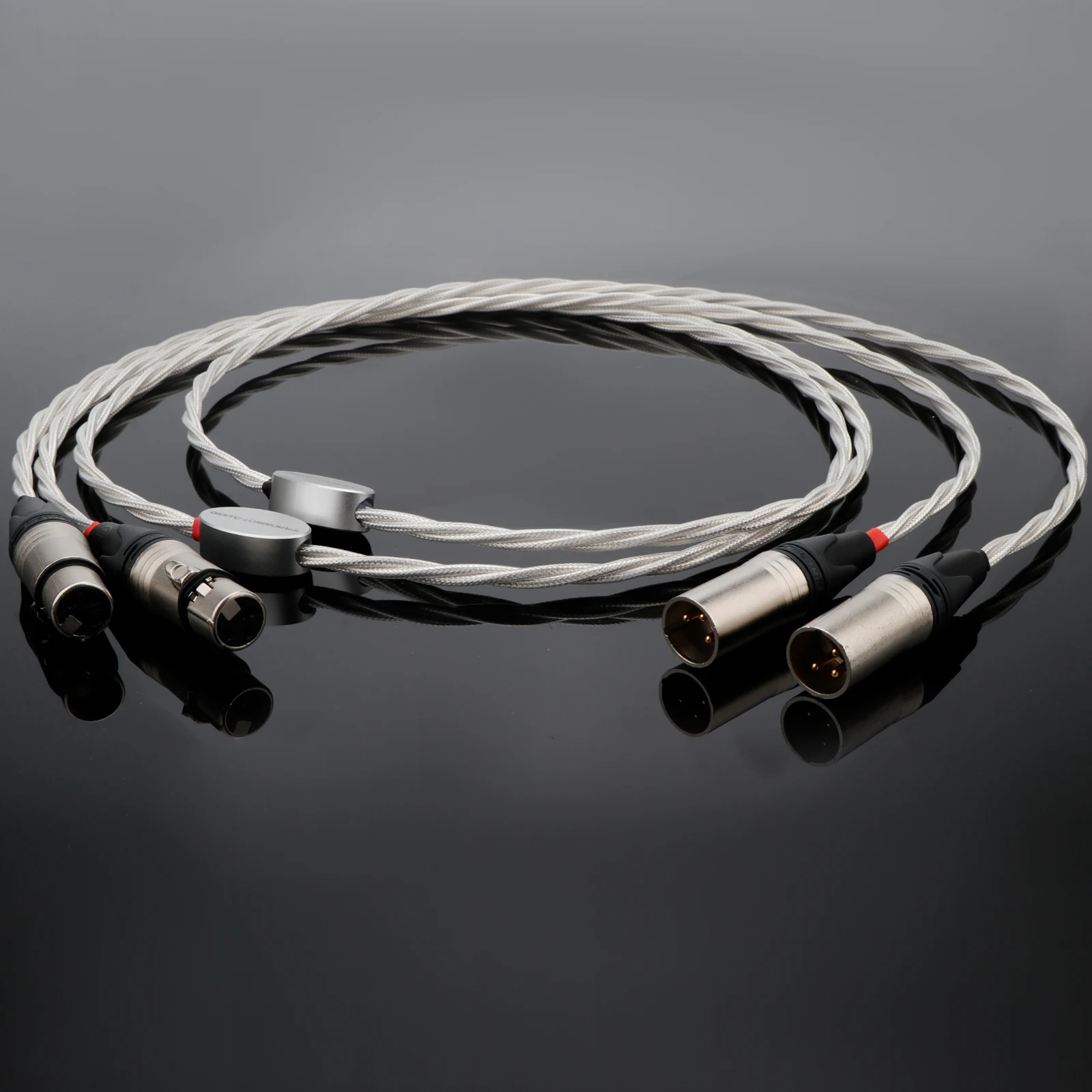 Paar XLR Balance Kabel RCA Signal kabel 6N OCC Versilbert rca kabel Für Verstärker DAC TV DVD Audio Kabel HiFi xlr Audio Kabel – Detail 1