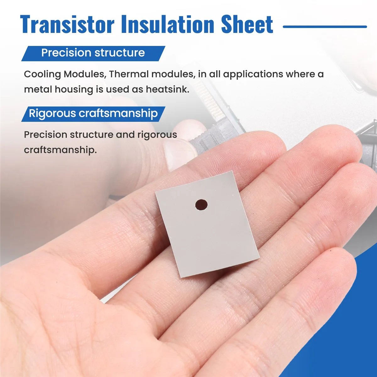 TO-247-Feuille d'isolation isolante en silicone pour transistor, 26mm x 20mm, 50 pièces