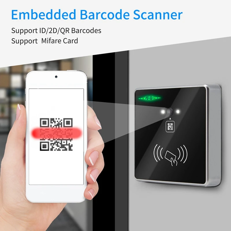 Imagem -05 - Embutido 1d 2d Barcode Scanner qr Bar Code Leitor de Cartão Rfid Conexão sem Fio Auto-indução para Máquina Gate