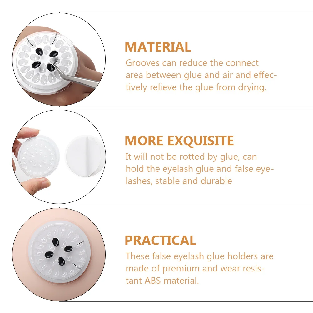 20 قطعة شكل زهرة رمش الغراء لوحات قسط ABS تطعيم المعونة أدوات لصالون ماكياج الفنانين المبتدئين كاذبة لاش تمديد