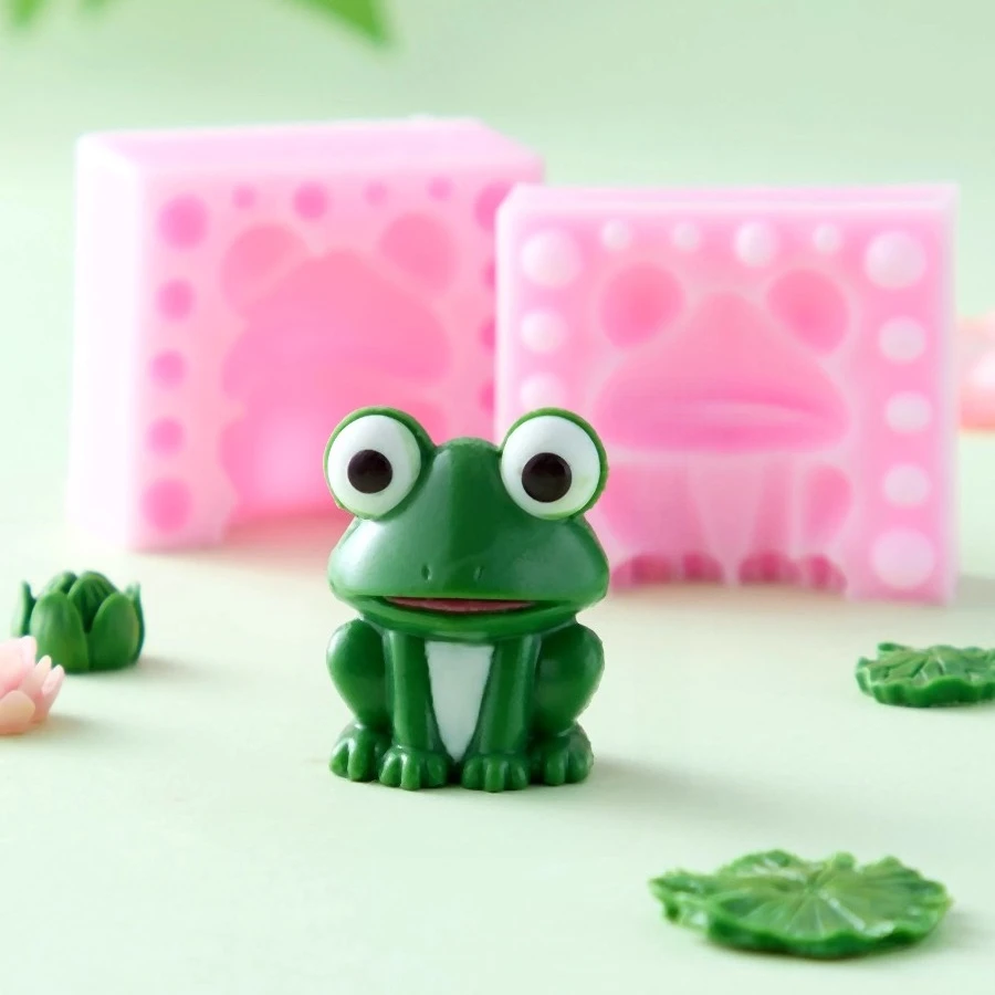 ثلاثية الأبعاد الكرتون ليتل الضفدع سيليكون قوالب الإبداعية فندان كاندي كعكة قالب الشوكولاته الجص راتنجات الايبوكسي قالب أدوات تزيين الكعكة