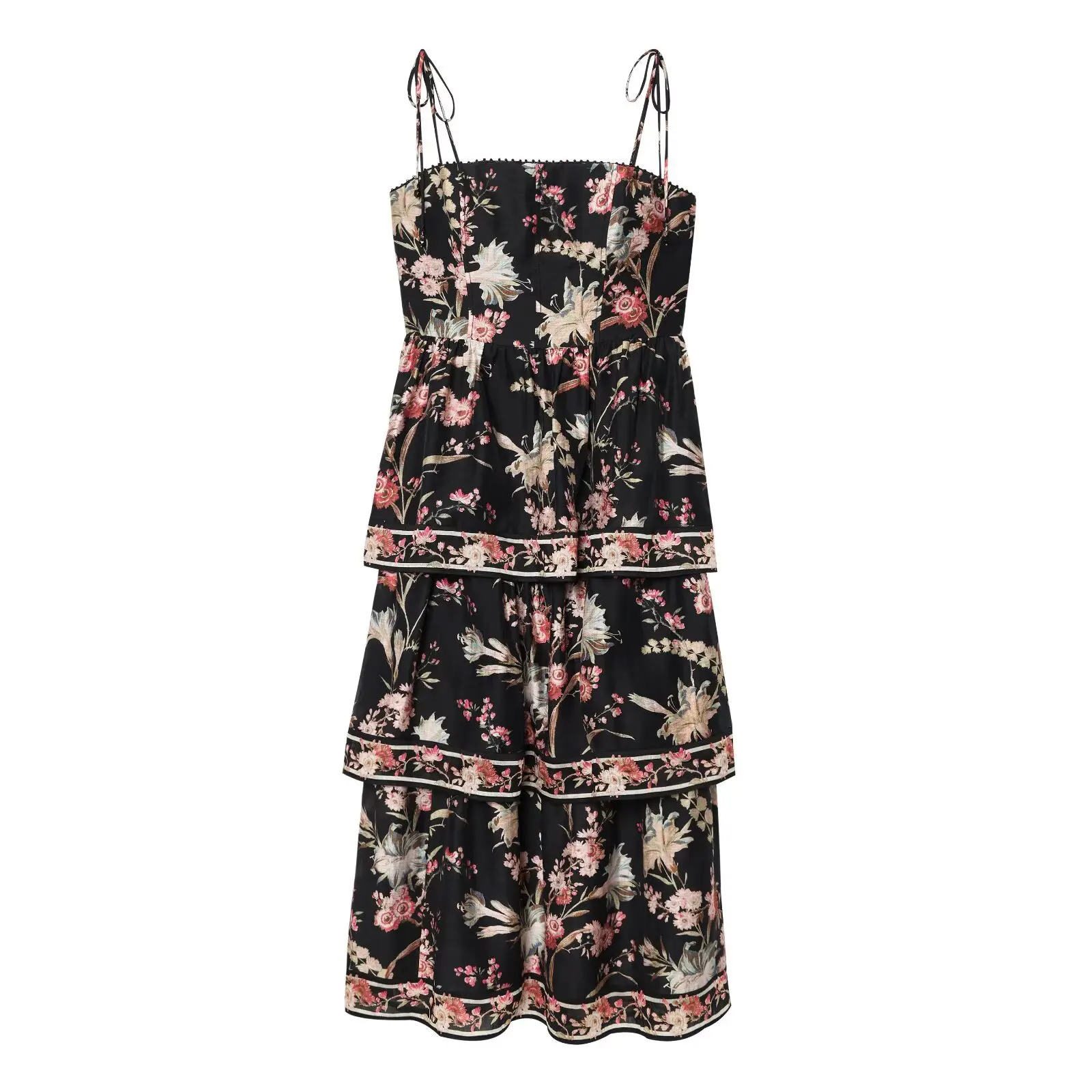 

Женское модное многослойное платье из смесового льна C0O2