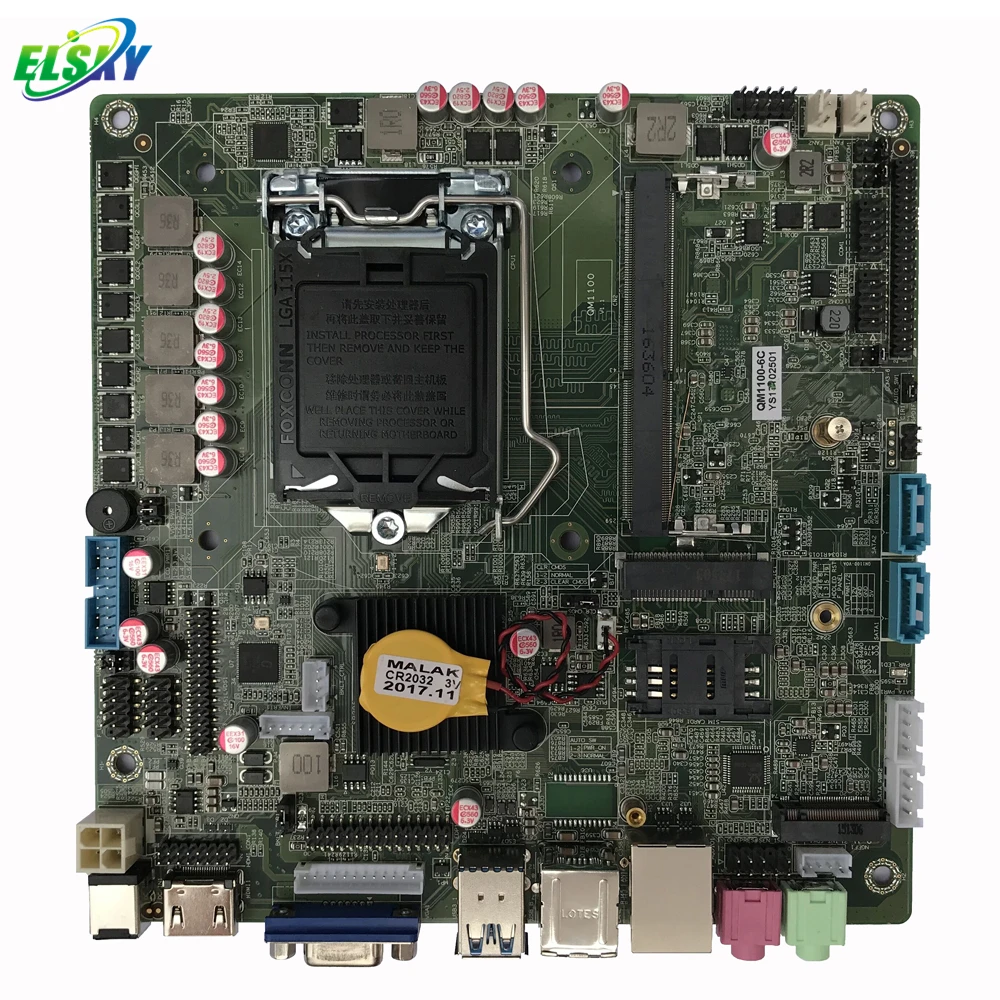 

ELSKY Newest 4 Cores 3.8GHz I5-7500 CPU DDR4 RAM Memory LGA 1151 Mini ITX Motherboard,100% Tested Working. QM1100