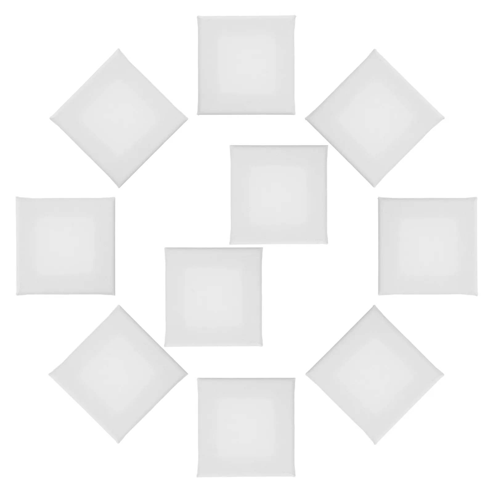 

15Pcs Mini Canvas Panels for Painting 10x10cm Cotton Square Art Boards Lightweight Plain Surfaces for Wall Display Studio