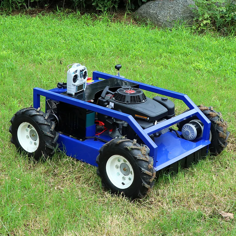 تخصيص الذكية التحكم عن بعد جزازة العشب ذات العجلات تصميم جديد 9 HP روبوت آلة قطع العشب روبوت التحكم عن بعد الصناعي #3