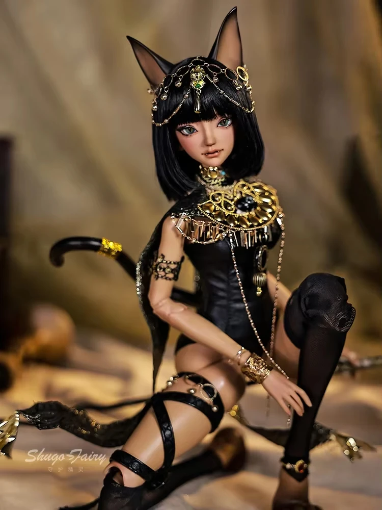 Shugafairy Bast 1/4 Bjd Doll Fantasy Ancient Egypt Mysterious Fighting Style Cat Guard High Quality Resin Ball Jointed Doll Gift