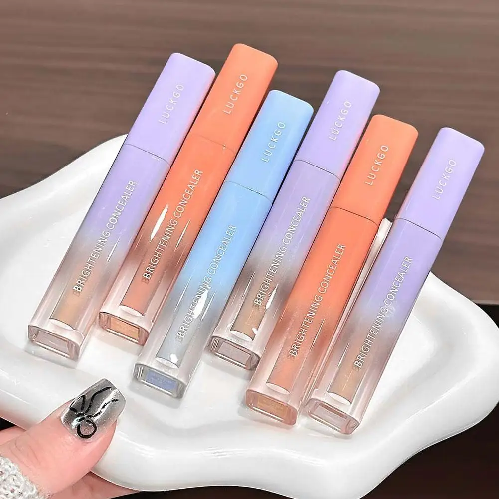 Blue & Light Skin Tone Brightening Concealer Liquid Hydrating Orange Color Corrector for Dull Skin Under Eyes Face Highlighting
