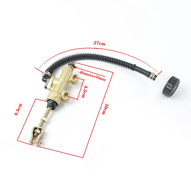 Motorcycle Refit Rear Brake Foot Hydraulic Master Cylinder Pump For CR CRF XR YZ WR TTR KX KLX RMZ RMX RM Motocross Universal view 2