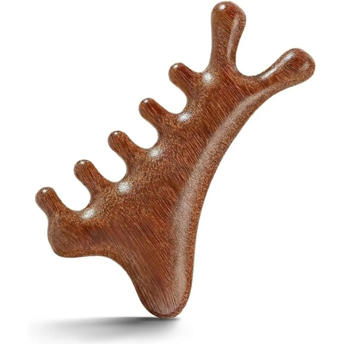 4-in-1 Sandelholz-Kamm für Gesichts- und Körper-Lymphdrainage, Modellierung und Kopfhautmassage, für Augen- und Nasenpflege, Gua-Sha-Gesichtswerkzeuge – Detail 1