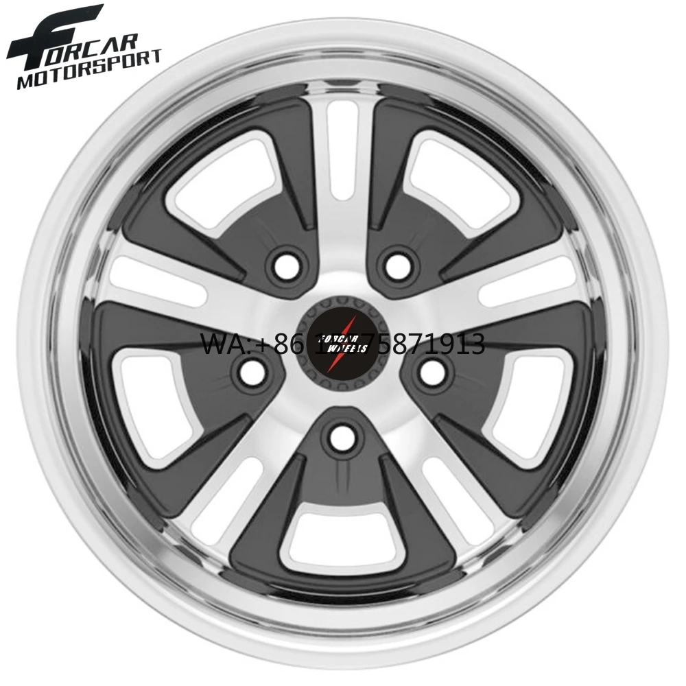 

Колёсные диски Forcar Motorsport из алюминия T6061 с глянцевым черным полированным ободом, изготовленные на заказ для легковых автомобилей Forcar Factory High Tech