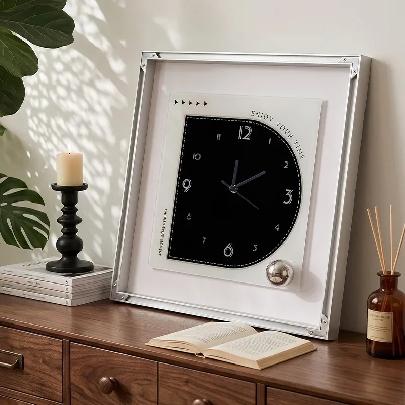 Minimalist Wall Clock Modern Wall Clocks Living Room Decorated Interior House Stylish Hanging Clock Elegant Desktop Ornaments