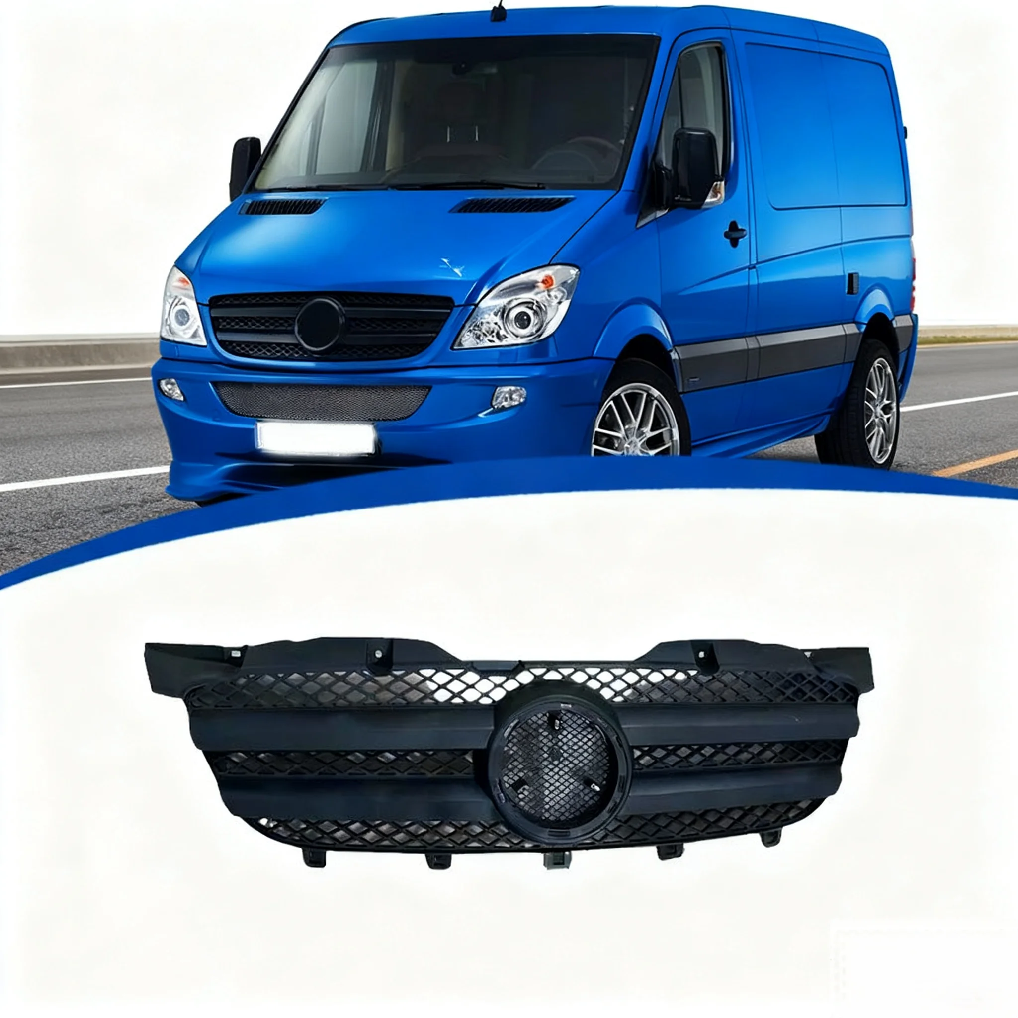 

For Mercedes-Benz Sprinter W906 2009 2010 2011 2012 2013 ABS Grills Front Bumper Grille Hood Tuning Racing Grill