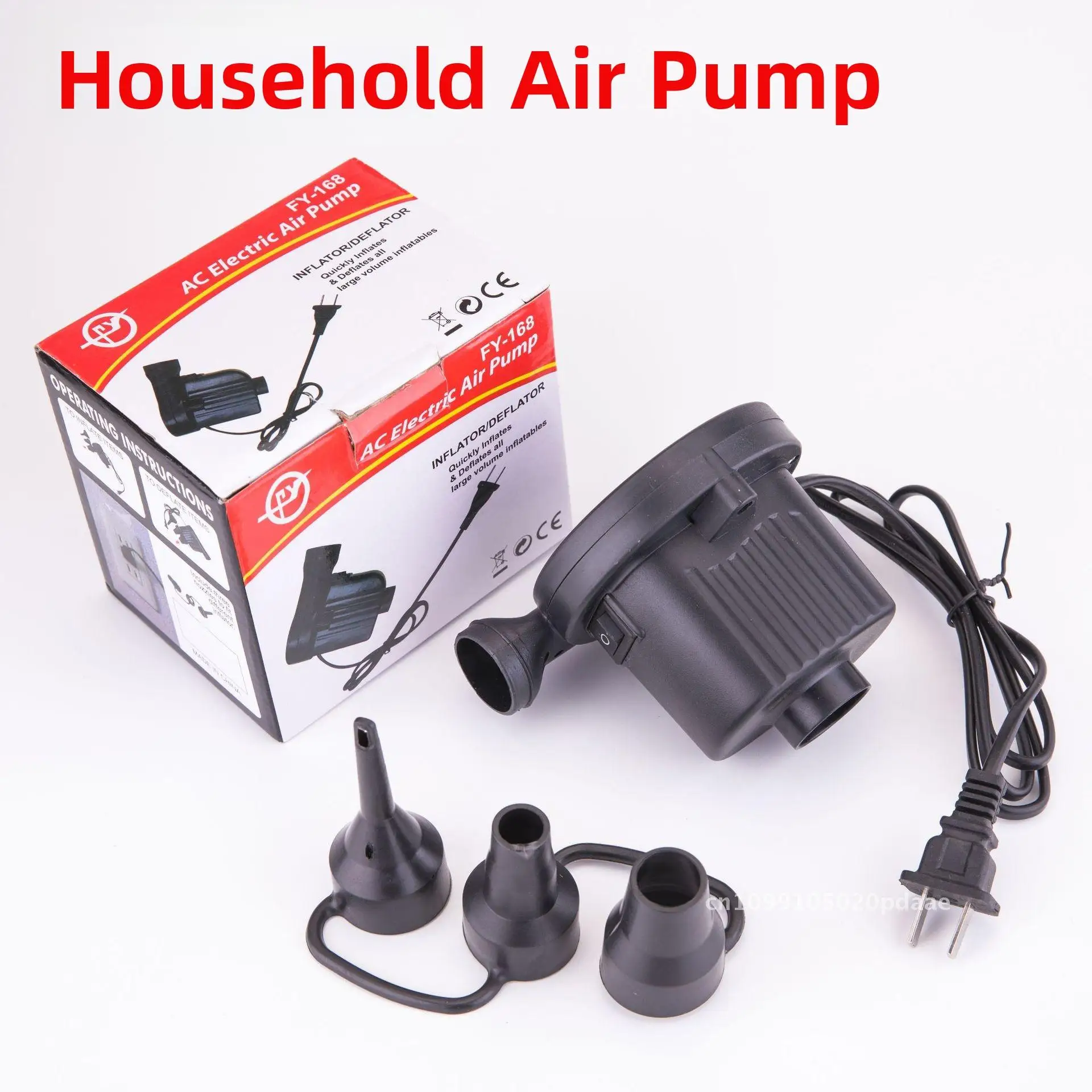 

Electric Air Pump for Household Inflatable Products 110V-240V Dual-Use Charging And Pumping 60W Power Supply for Home And Car