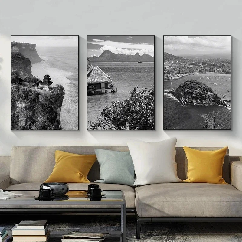 Black and White City Travel Landscape Posters Mount Kilimanjaro Turkey Louisiana Prints Canvas Painting Wall Pictures Home Decor